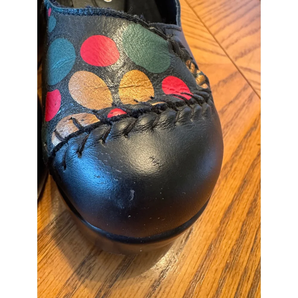 Perugino Black Leather Mary Janes